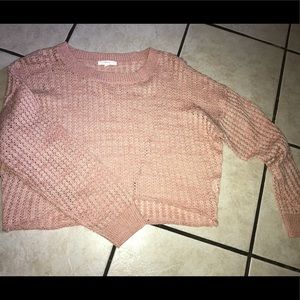 crop sheer sweater